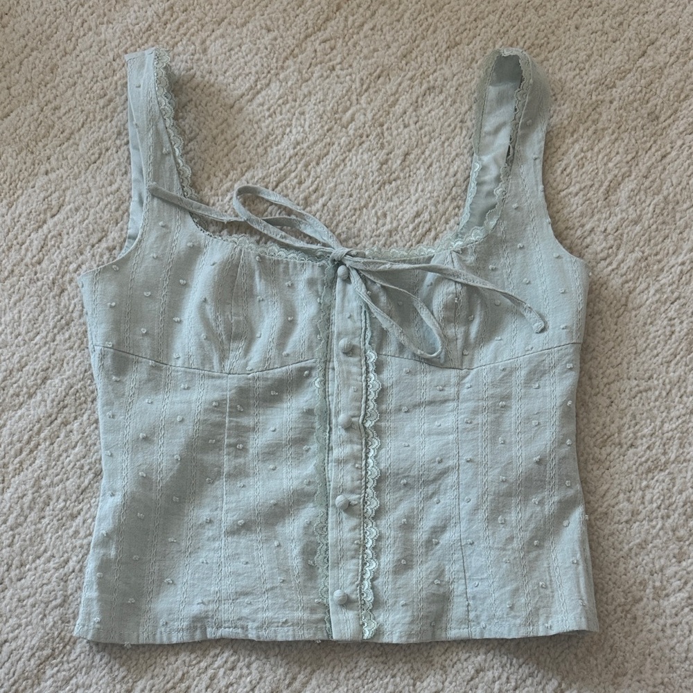 Green Tank Top with bow